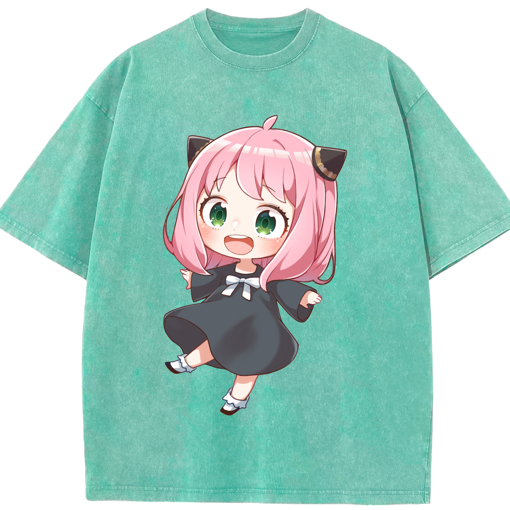 （画像用） SPY×FAMILY间谍家家酒 綿100% ヴィンテージ風 半袖Tシャツ（フロントプリント）